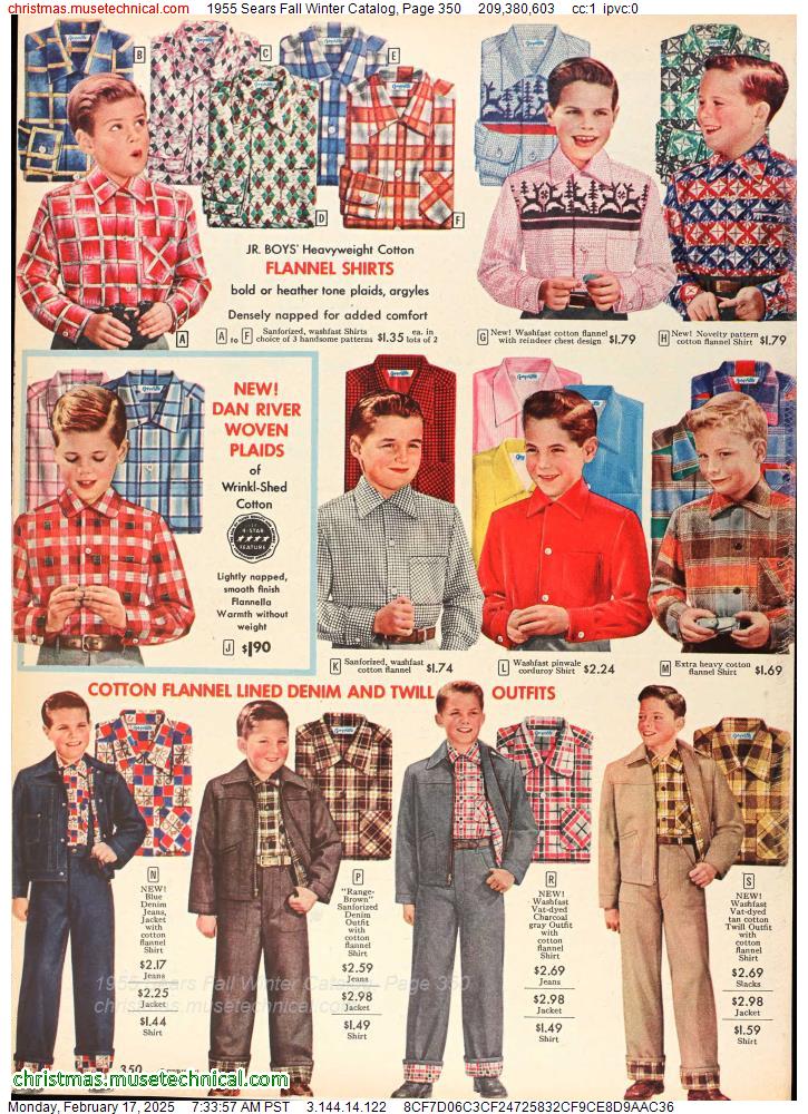 1955 Sears Fall Winter Catalog, Page 350