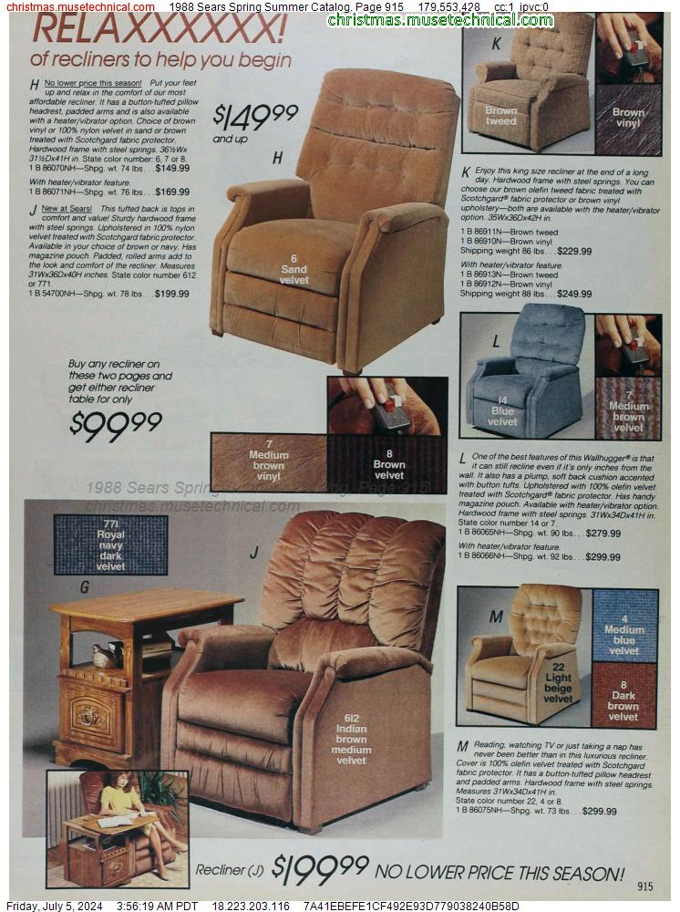 1988 Sears Spring Summer Catalog, Page 915