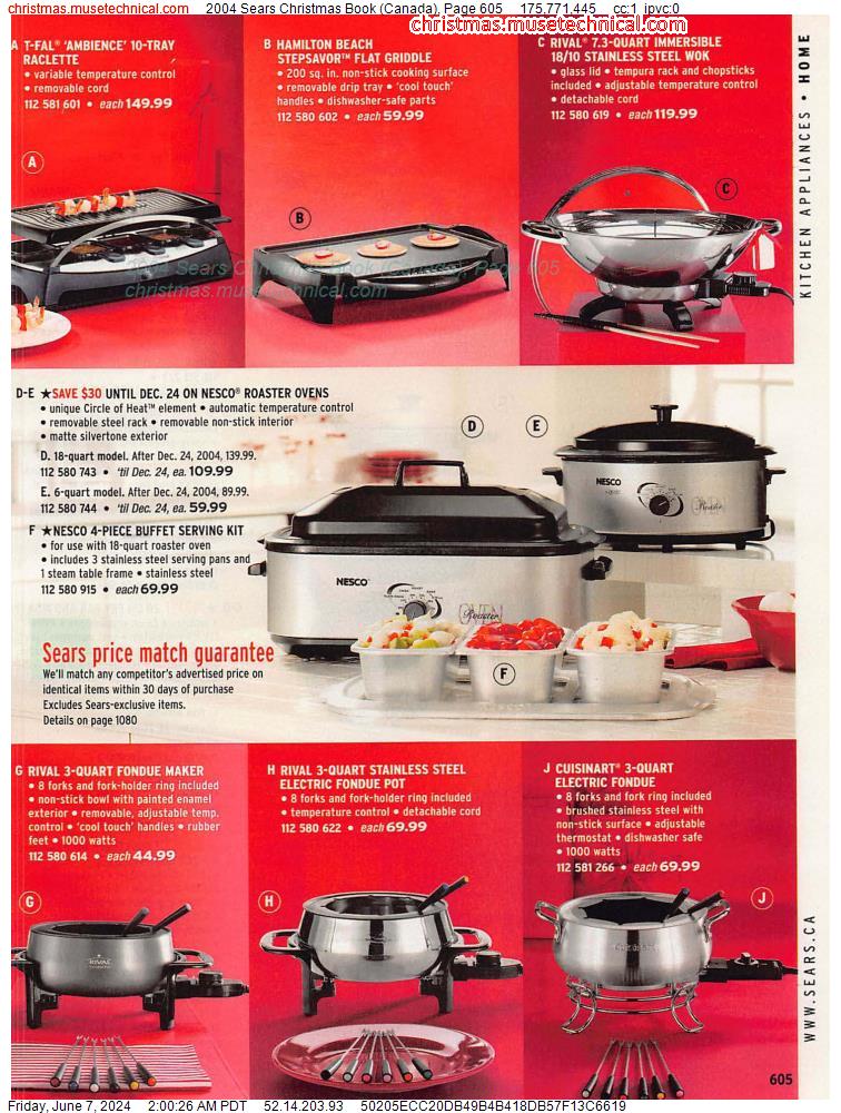 2004 Sears Christmas Book (Canada), Page 605