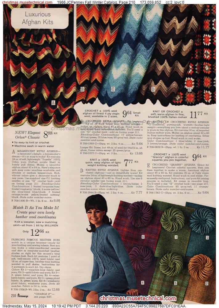 1966 JCPenney Fall Winter Catalog, Page 210