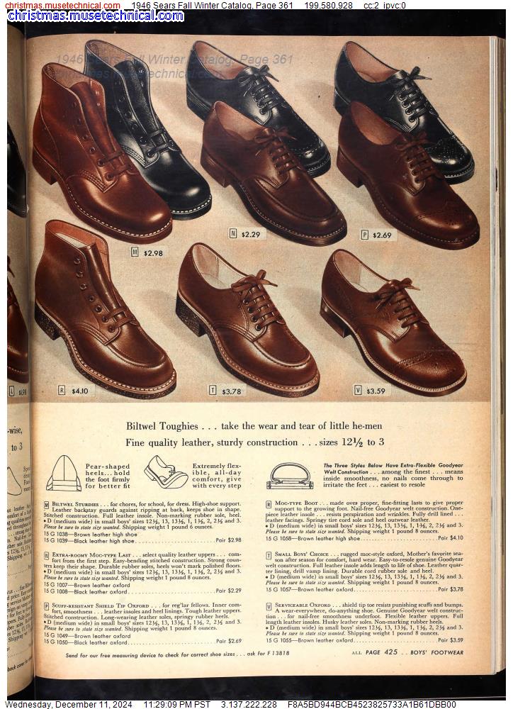 1946 Sears Fall Winter Catalog, Page 361