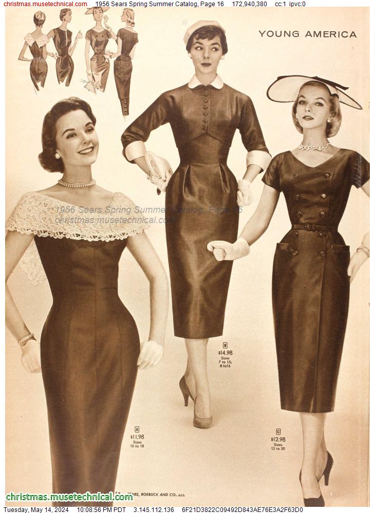 1956 Sears Spring Summer Catalog, Page 16