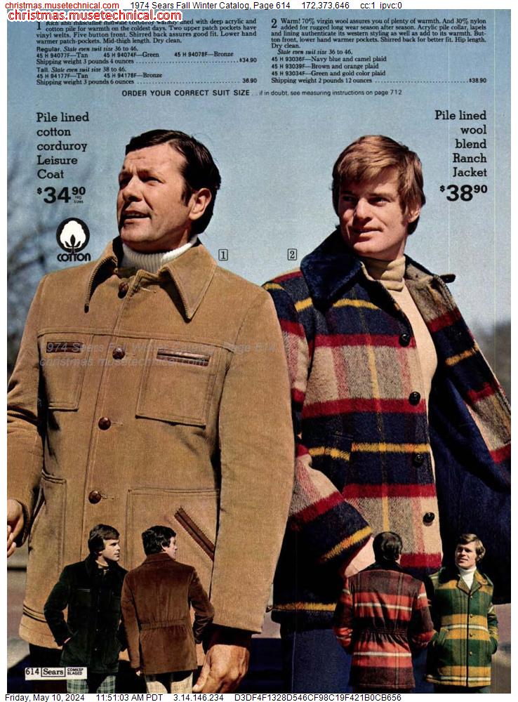 1974 Sears Fall Winter Catalog, Page 614