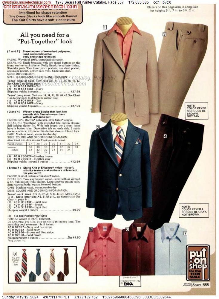 1978 Sears Fall Winter Catalog, Page 557