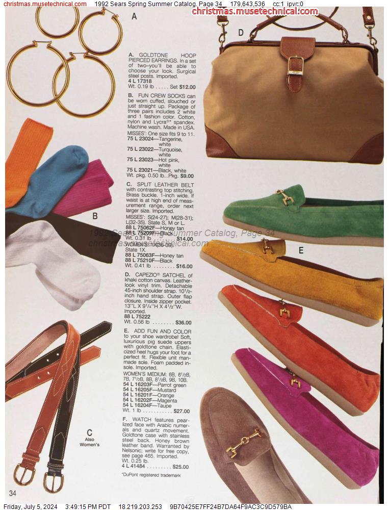 1992 Sears Spring Summer Catalog, Page 34