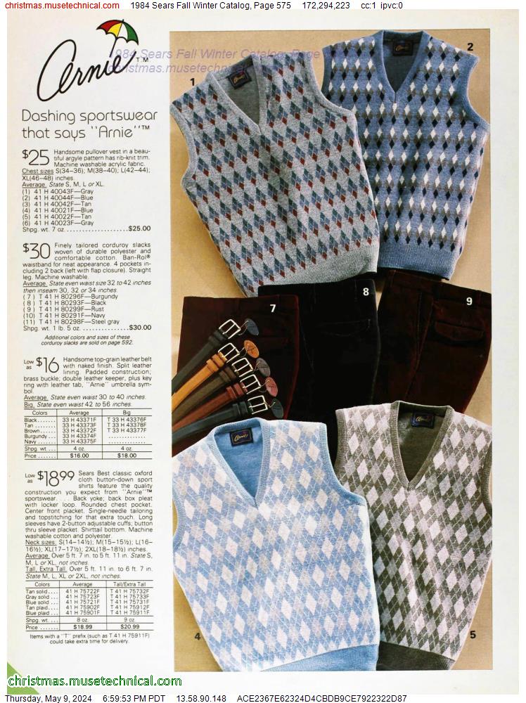 1984 Sears Fall Winter Catalog, Page 575