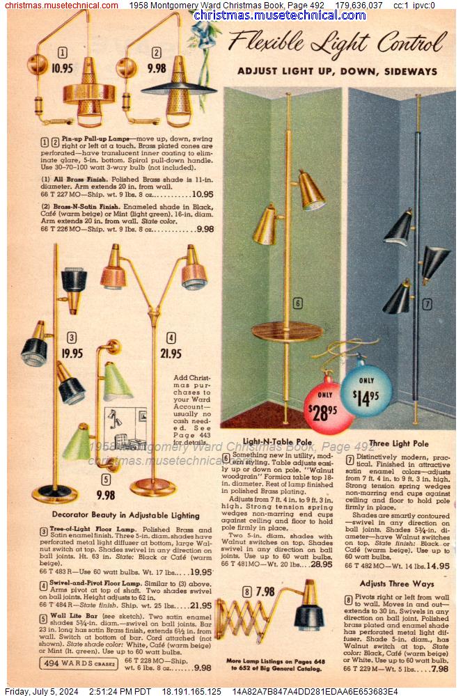 1958 Montgomery Ward Christmas Book, Page 492