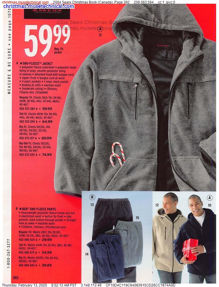 2004 Sears Christmas Book (Canada), Page 392