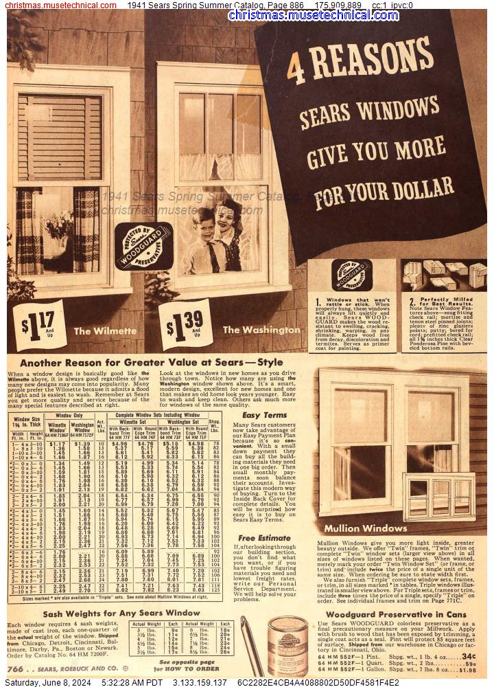 1941 Sears Spring Summer Catalog, Page 886