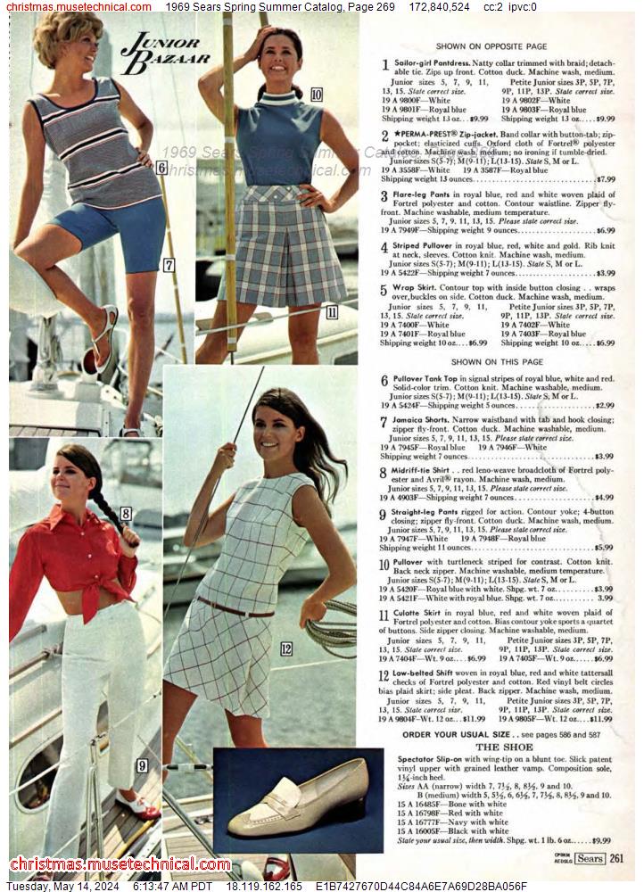 1969 Sears Spring Summer Catalog, Page 269