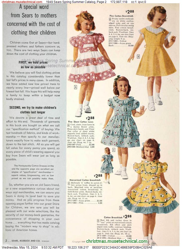 1949 Sears Spring Summer Catalog, Page 2