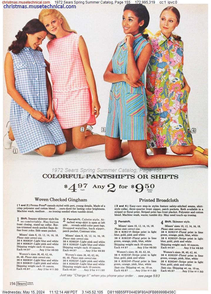 1972 Sears Spring Summer Catalog, Page 155