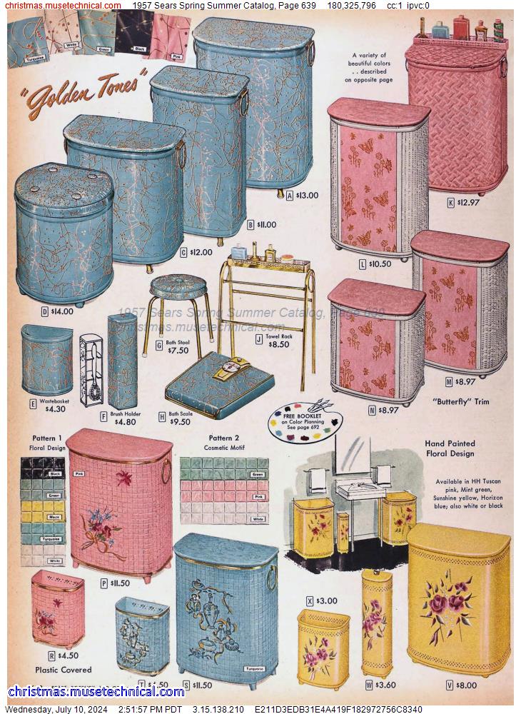 1957 Sears Spring Summer Catalog, Page 639