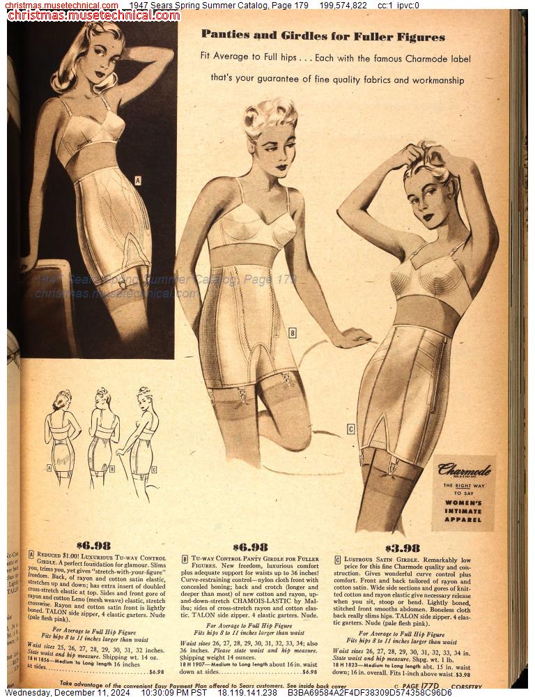 1947 Sears Spring Summer Catalog, Page 179