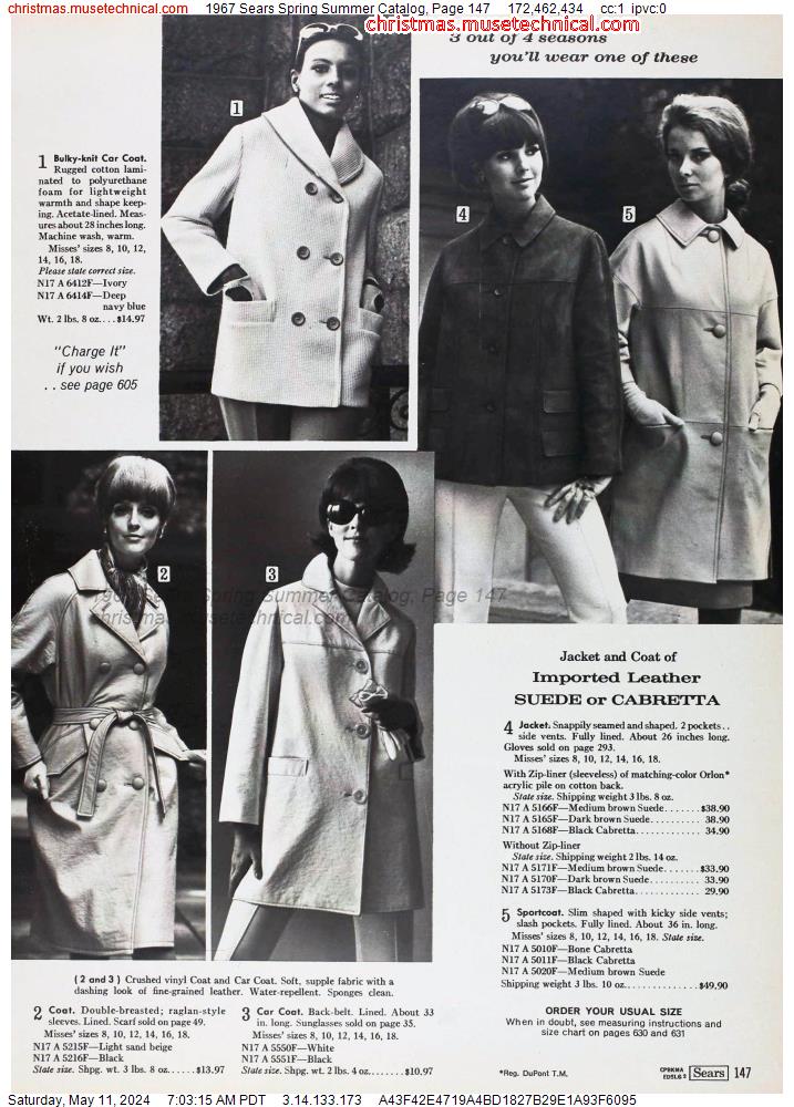 1967 Sears Spring Summer Catalog, Page 147