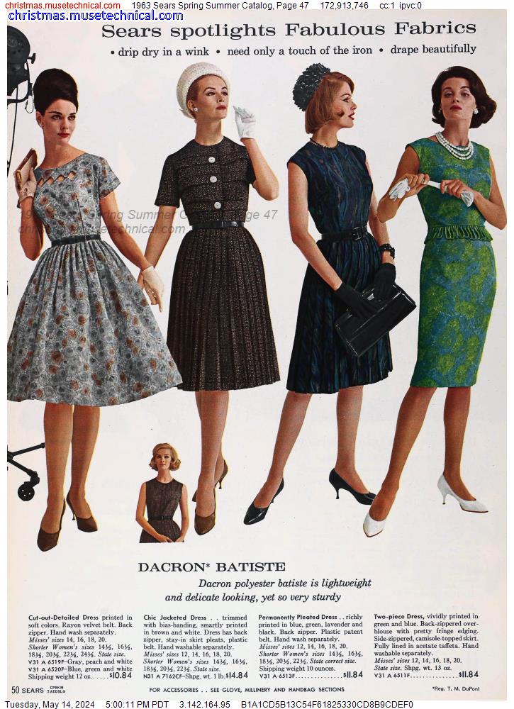 1963 Sears Spring Summer Catalog, Page 47