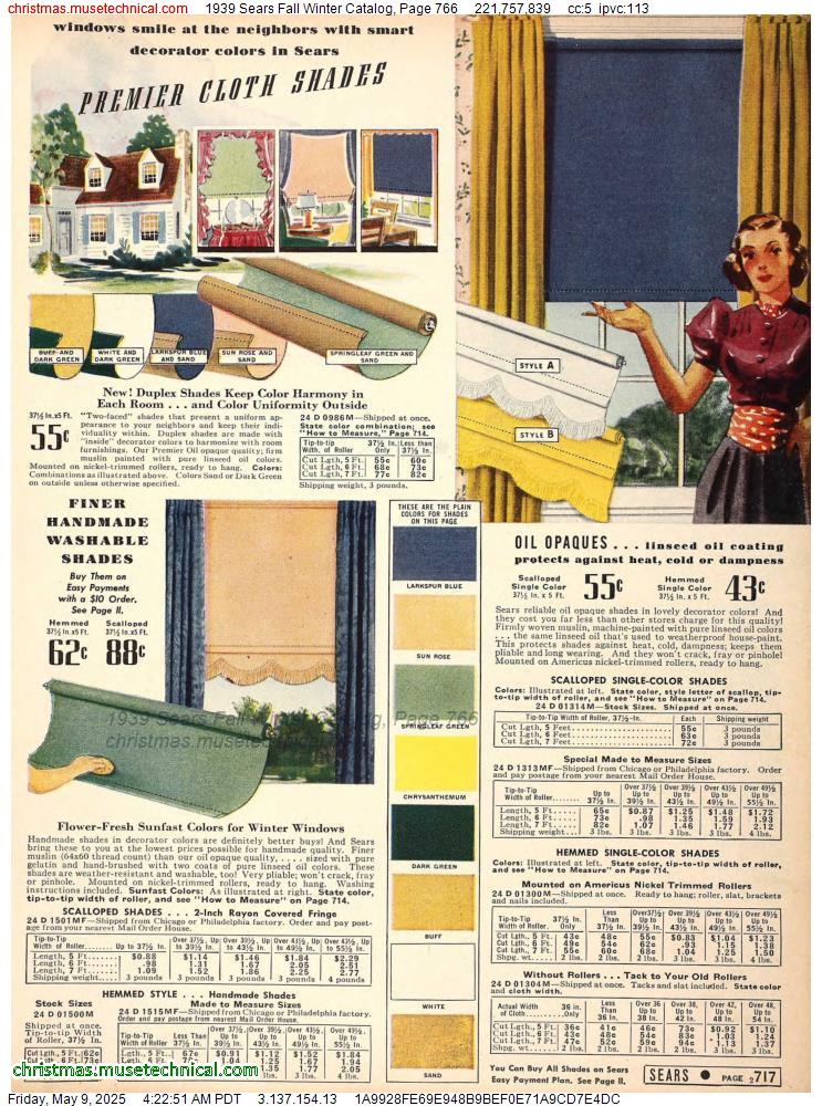 1939 Sears Fall Winter Catalog, Page 766