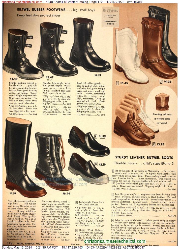 1948 Sears Fall Winter Catalog, Page 172