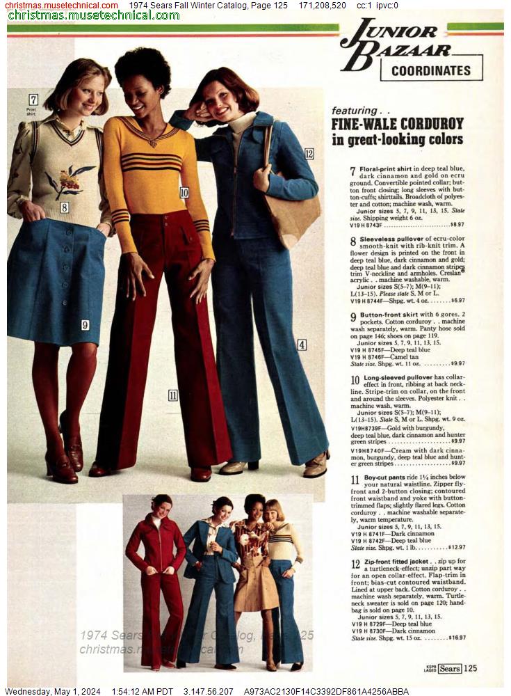 1974 Sears Fall Winter Catalog, Page 125