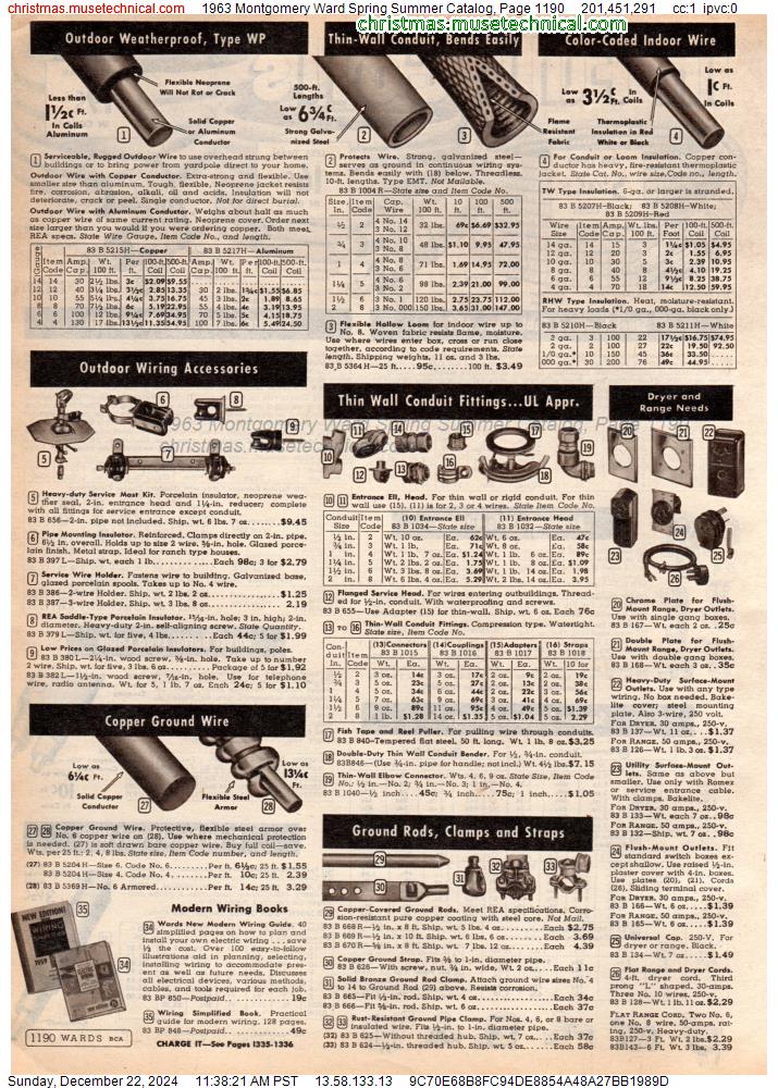 1963 Montgomery Ward Spring Summer Catalog, Page 1190