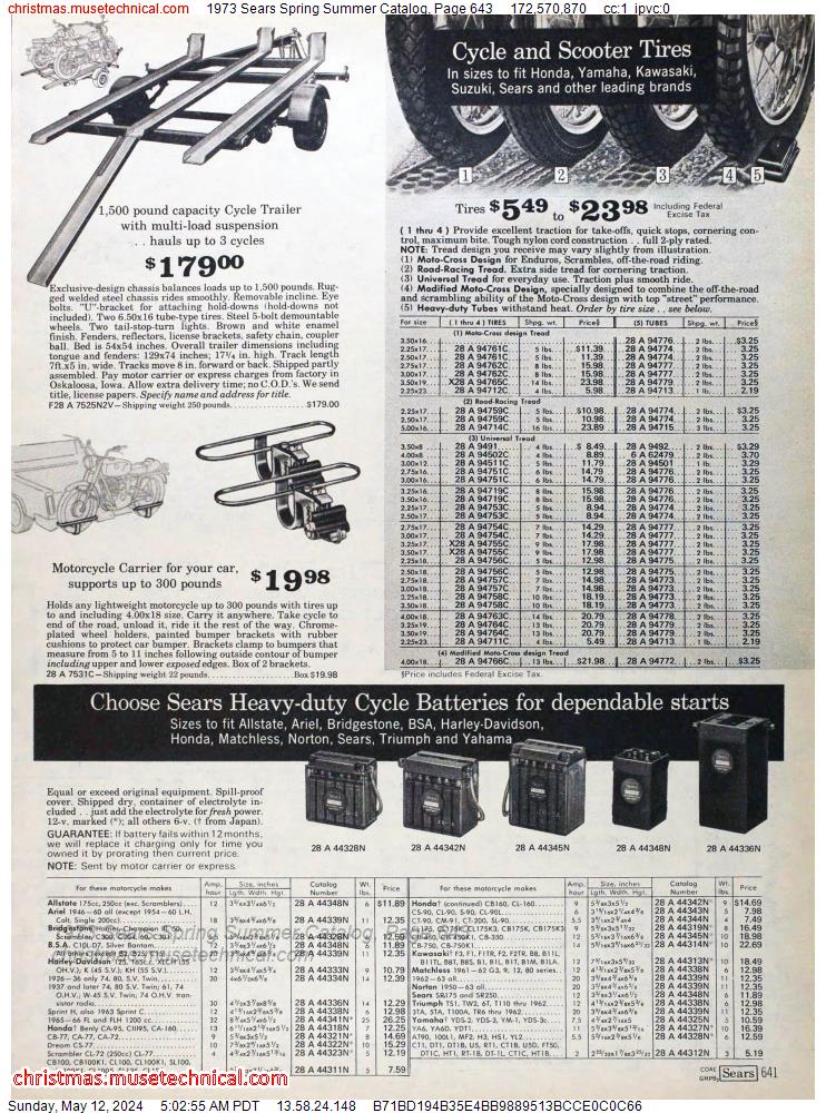 1973 Sears Spring Summer Catalog, Page 643