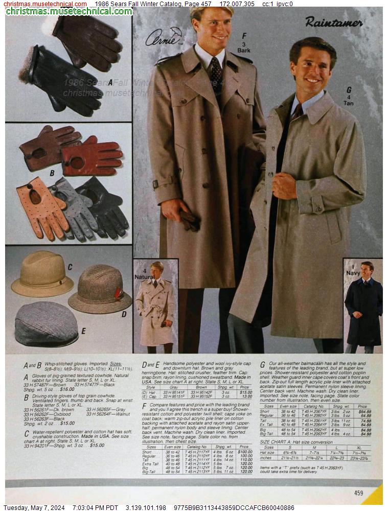1986 Sears Fall Winter Catalog, Page 457