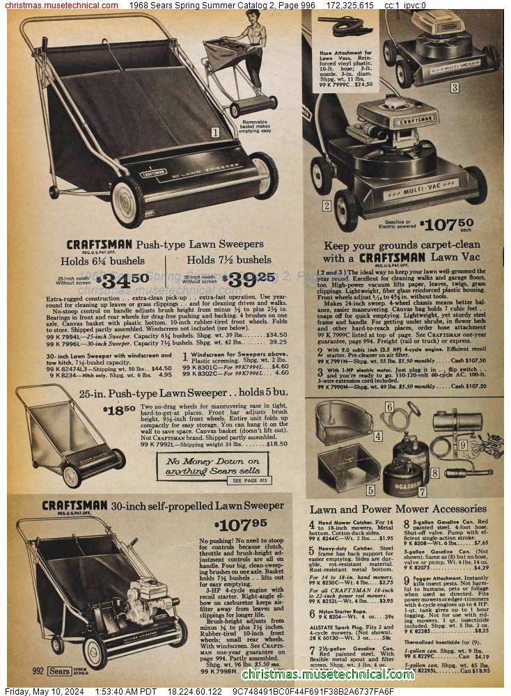 1968 Sears Spring Summer Catalog 2, Page 996
