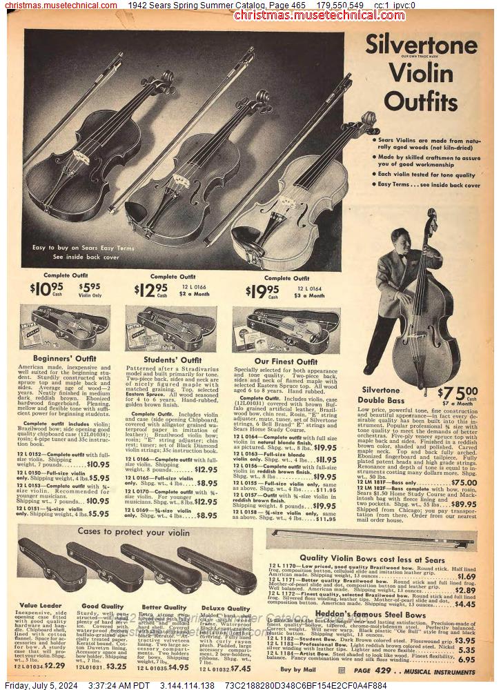 1942 Sears Spring Summer Catalog, Page 465