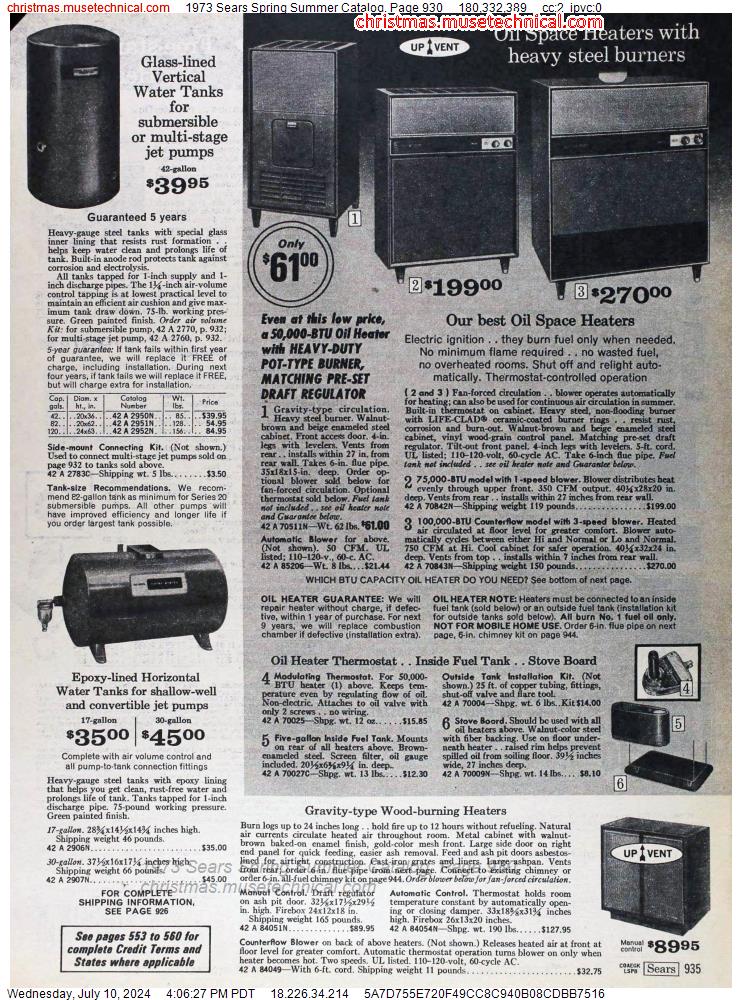 1973 Sears Spring Summer Catalog, Page 930