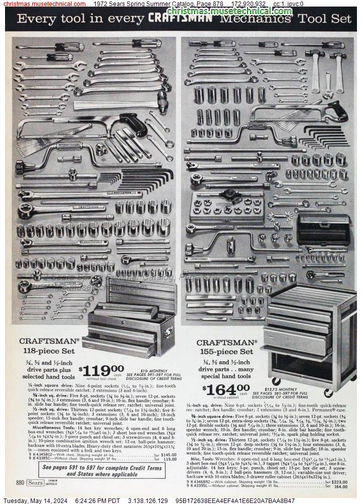 1972 Sears Spring Summer Catalog, Page 878