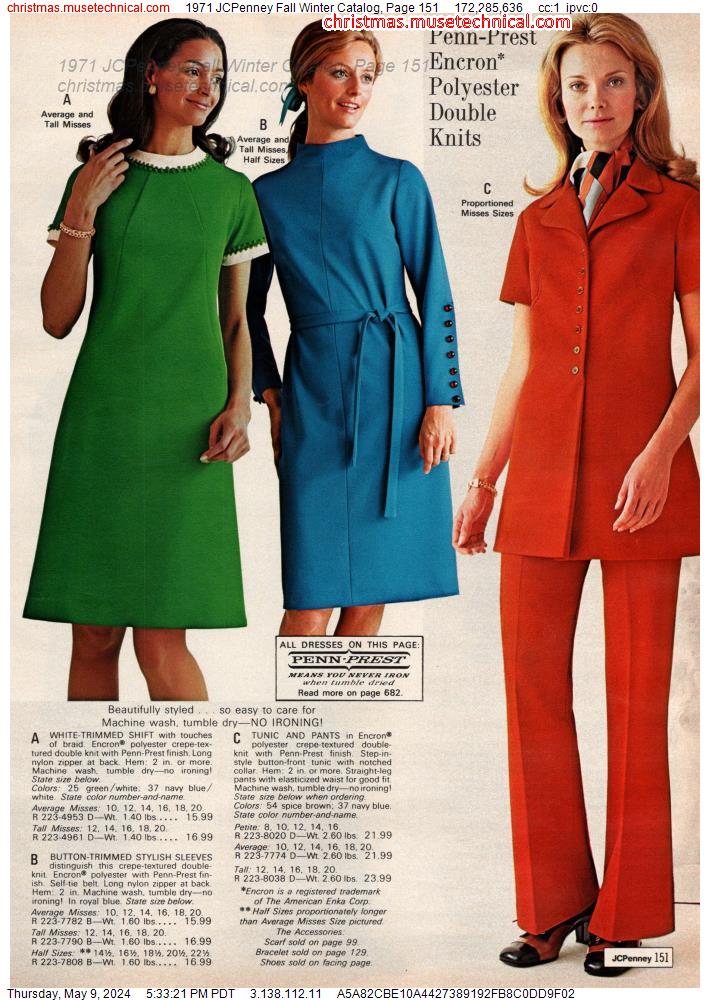 1971 JCPenney Fall Winter Catalog, Page 151