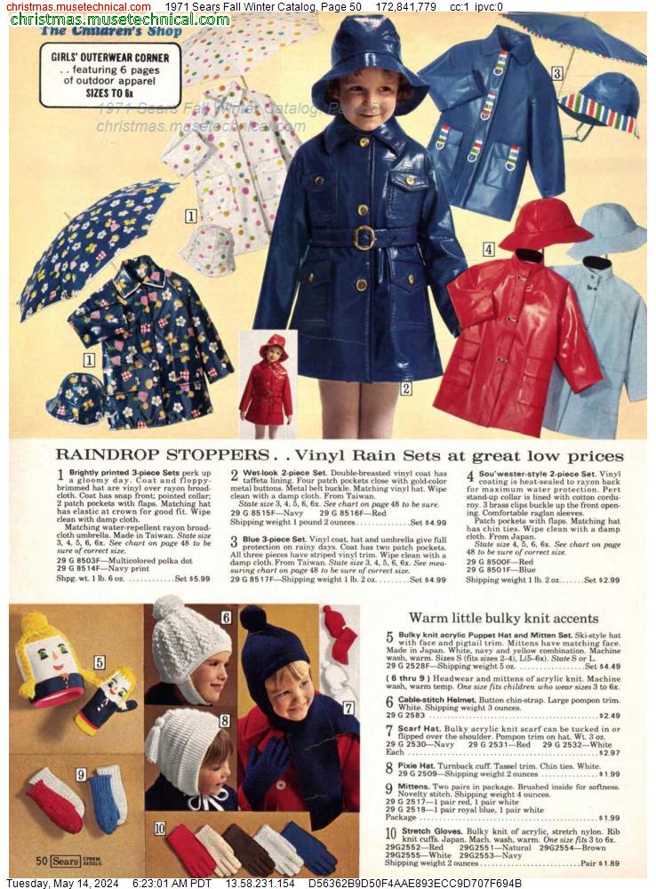 1971 Sears Fall Winter Catalog, Page 50