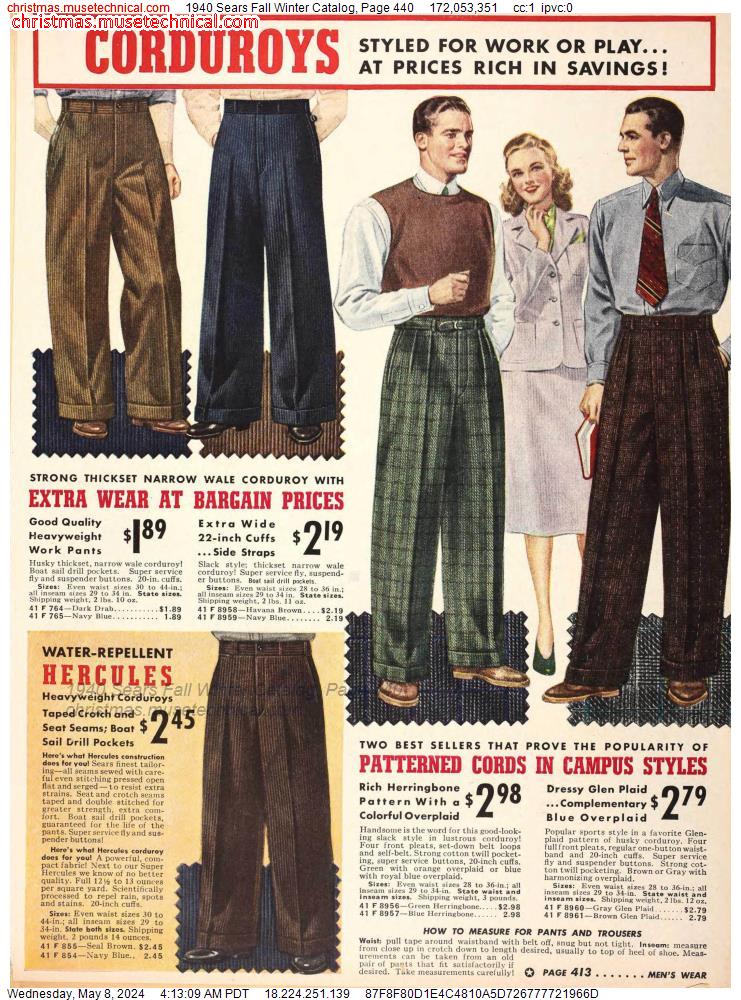 1940 Sears Fall Winter Catalog, Page 440