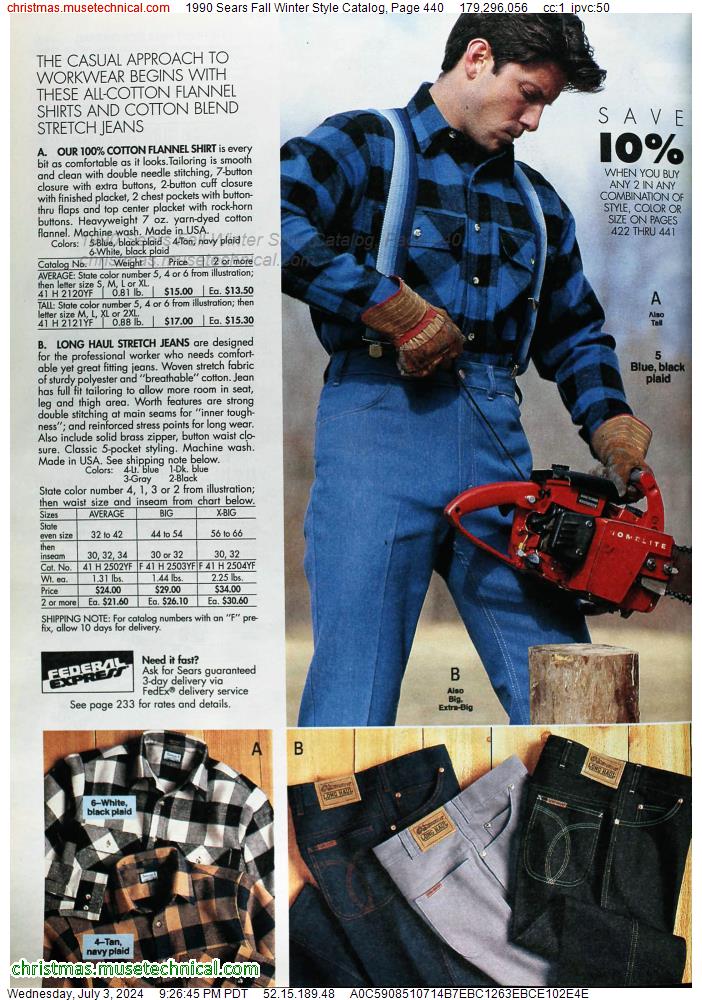 1990 Sears Fall Winter Style Catalog, Page 440