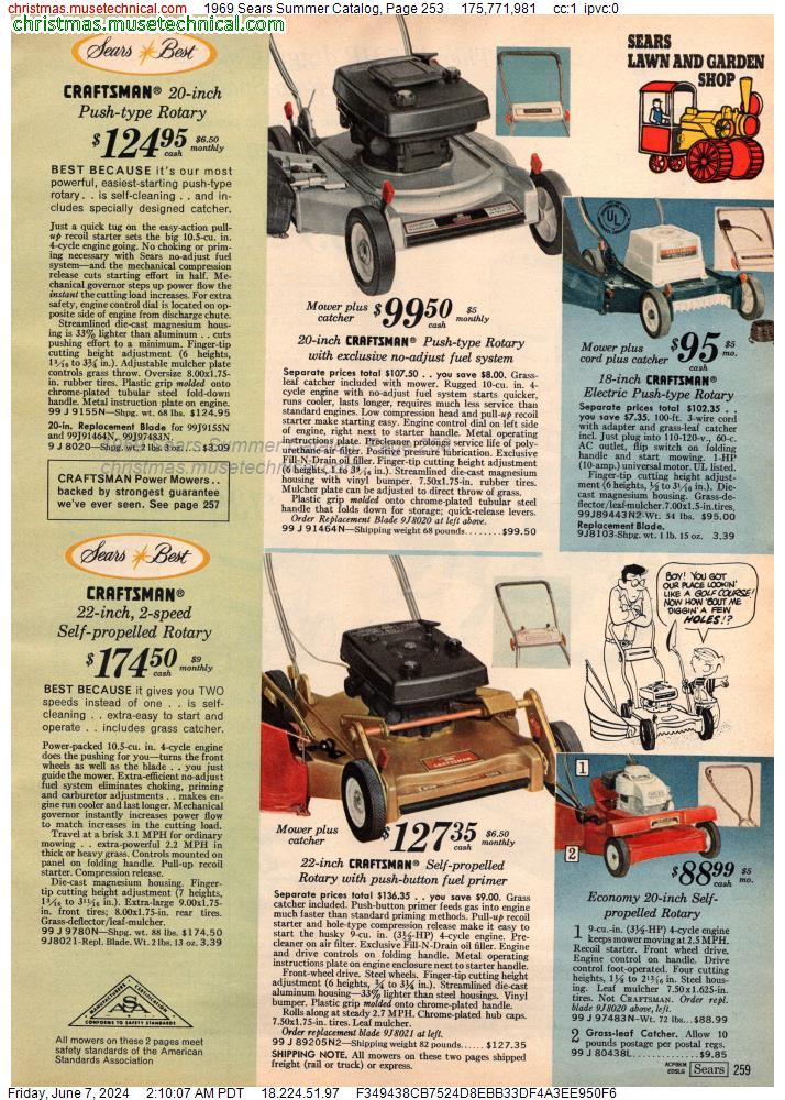 1969 Sears Summer Catalog, Page 253