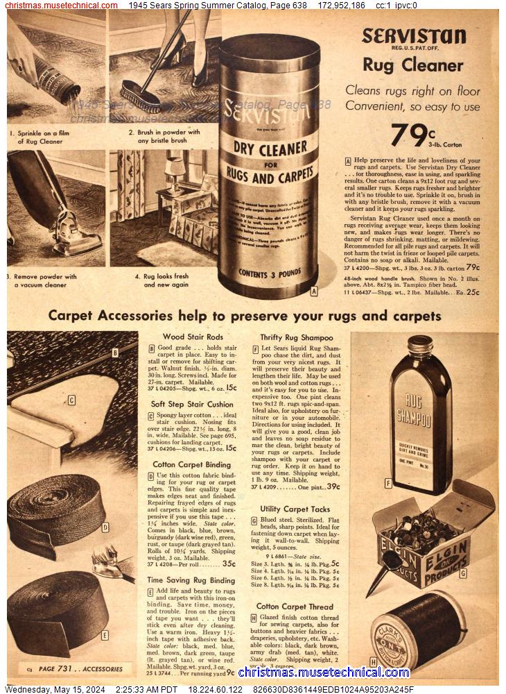 1945 Sears Spring Summer Catalog, Page 638