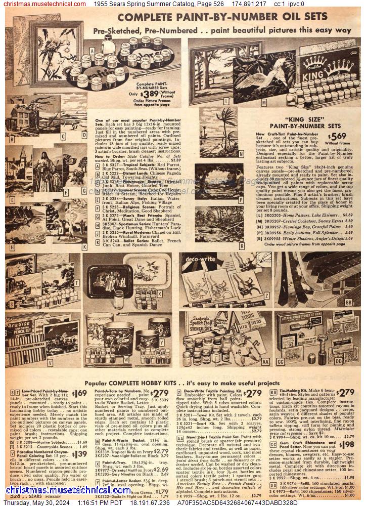 1955 Sears Spring Summer Catalog, Page 526