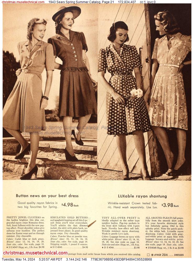 1943 Sears Spring Summer Catalog, Page 21