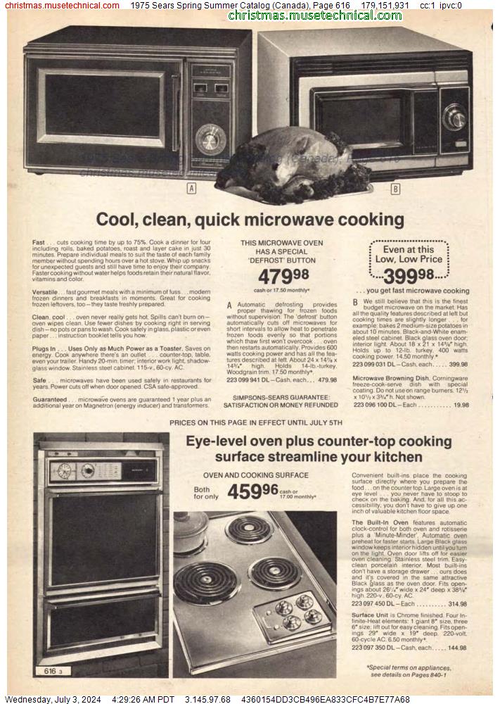 1975 Sears Spring Summer Catalog (Canada), Page 616