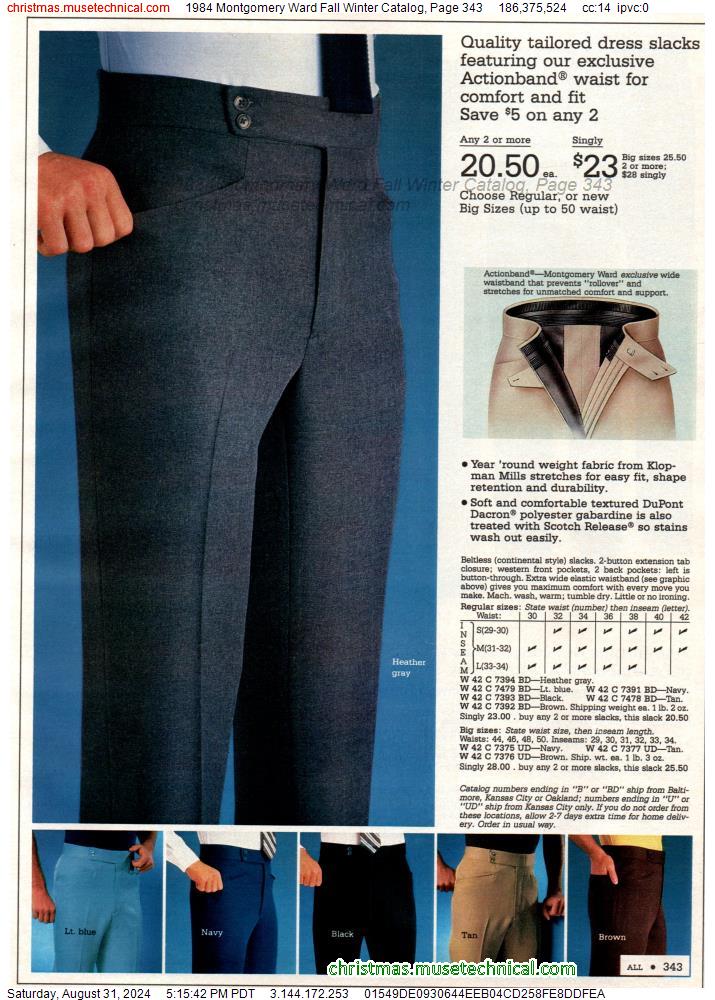 1984 Montgomery Ward Fall Winter Catalog, Page 343