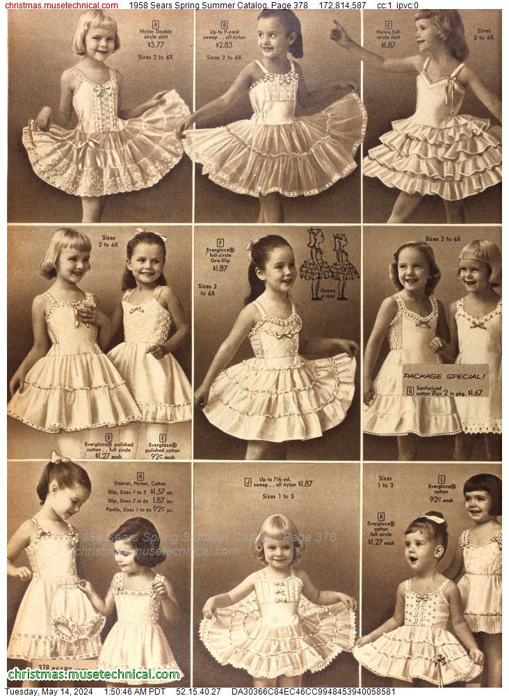 1958 Sears Spring Summer Catalog, Page 378
