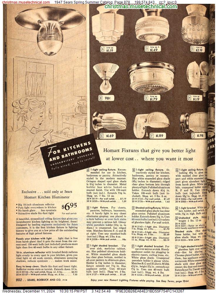 1947 Sears Spring Summer Catalog, Page 878