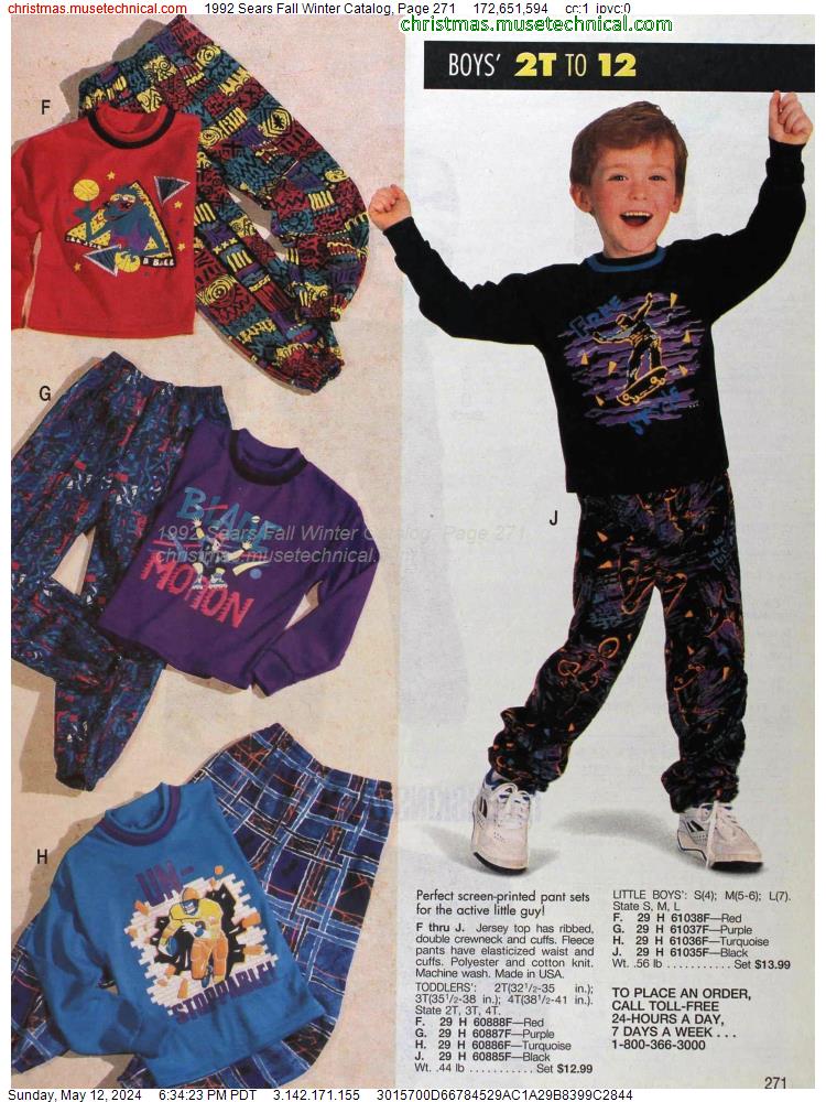 1992 Sears Fall Winter Catalog, Page 271