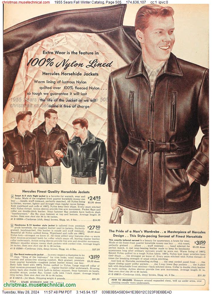 1955 Sears Fall Winter Catalog, Page 505