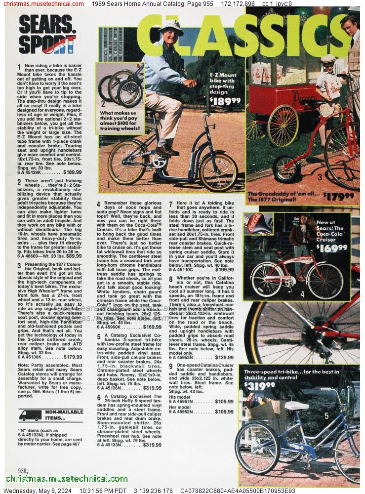 1989 Sears Home Annual Catalog, Page 955