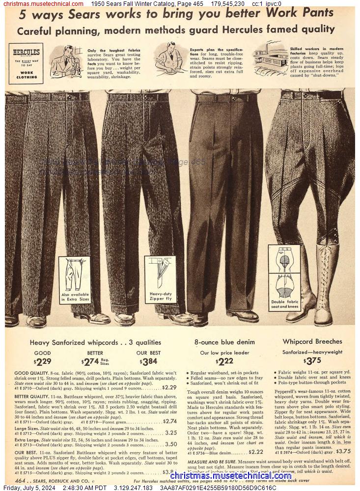 1950 Sears Fall Winter Catalog, Page 465