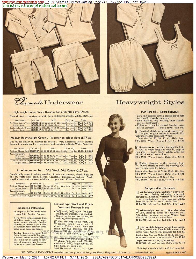 1958 Sears Fall Winter Catalog, Page 245