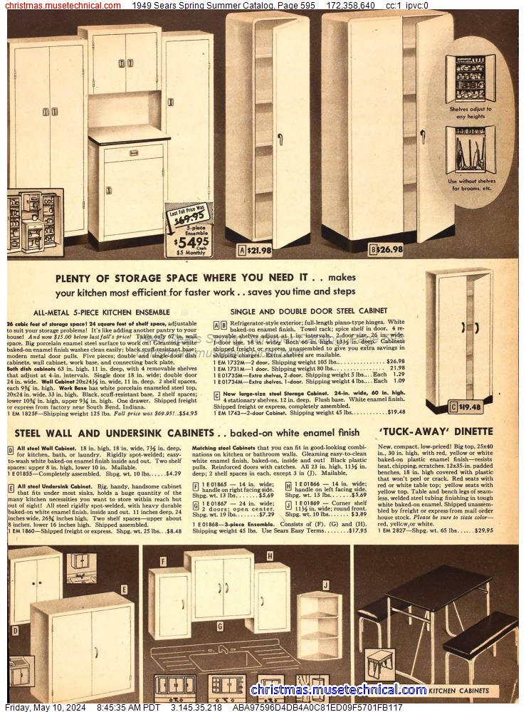 1949 Sears Spring Summer Catalog, Page 595