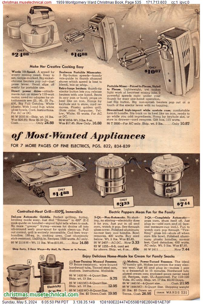 1959 Montgomery Ward Christmas Book, Page 535