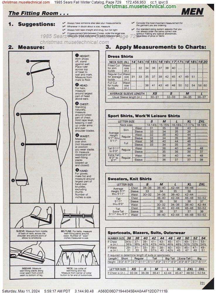 1985 Sears Fall Winter Catalog, Page 729